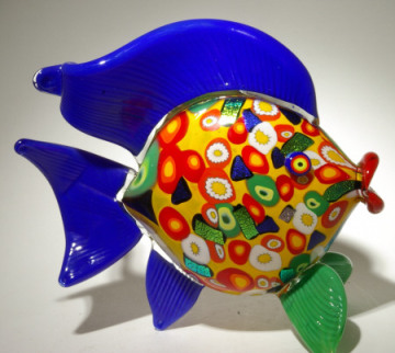Beautiful Colorful Murano Glass Fish for Art Decoration