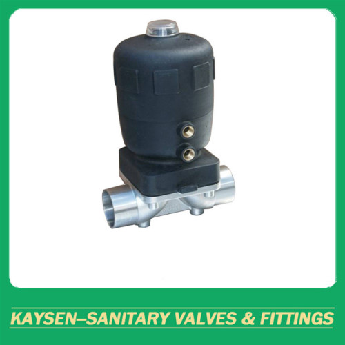 Sanitary pneumatic diaphragm valves weld end