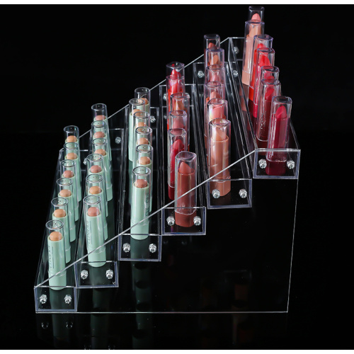 Clear Acrylic Shelf Lipstick Nail Polish Display Stand.