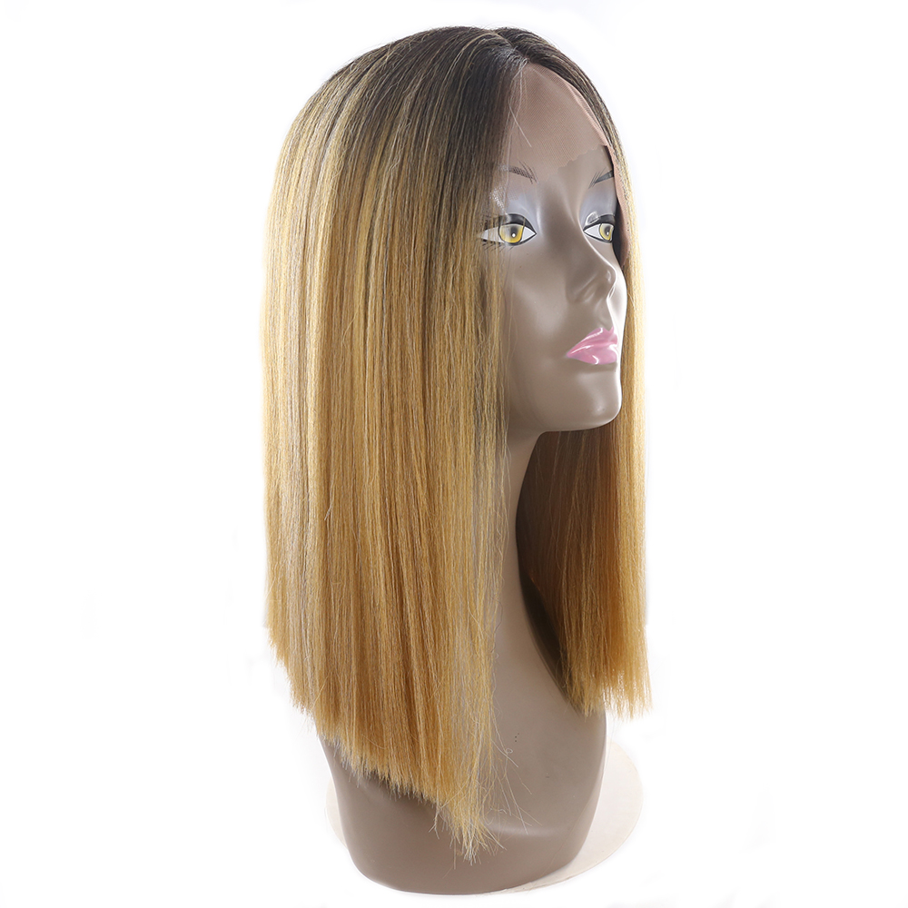 DTL special wig100% synthetic hair machine made women honey silk straight heat resistant soft synthetic wig