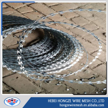 Hot dipped & Electro galvanized razor barbed wire