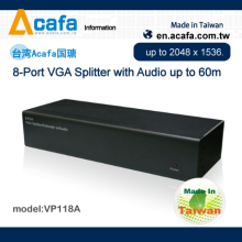 8-Port VGA Video+Audio Splitter & Remote - ACAFA VP118A
