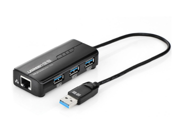 UGREEN USB 3.0 Combo-USB 2.0 10/100Mbps Ethernet + 3 ports USB 3.0 Hub