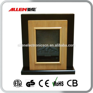 compact modern indoor used wooden mantle fireplace