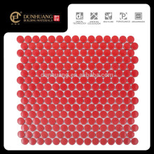 Best Selling Red Round Ceramic Mosaic Tile Art