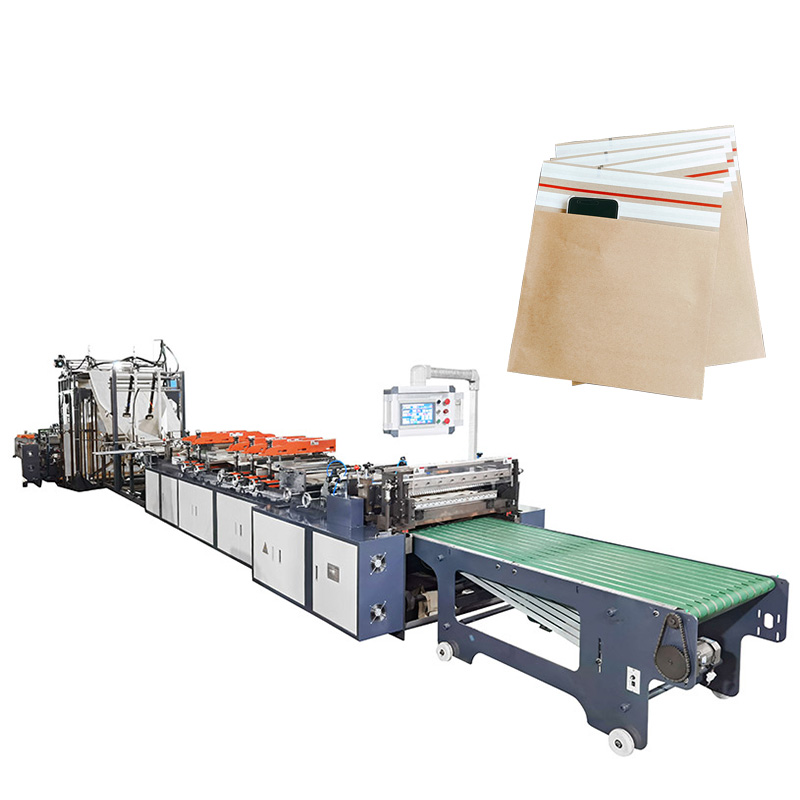 Machine de fabrication de sacs en papier gusset kraft à fond plat