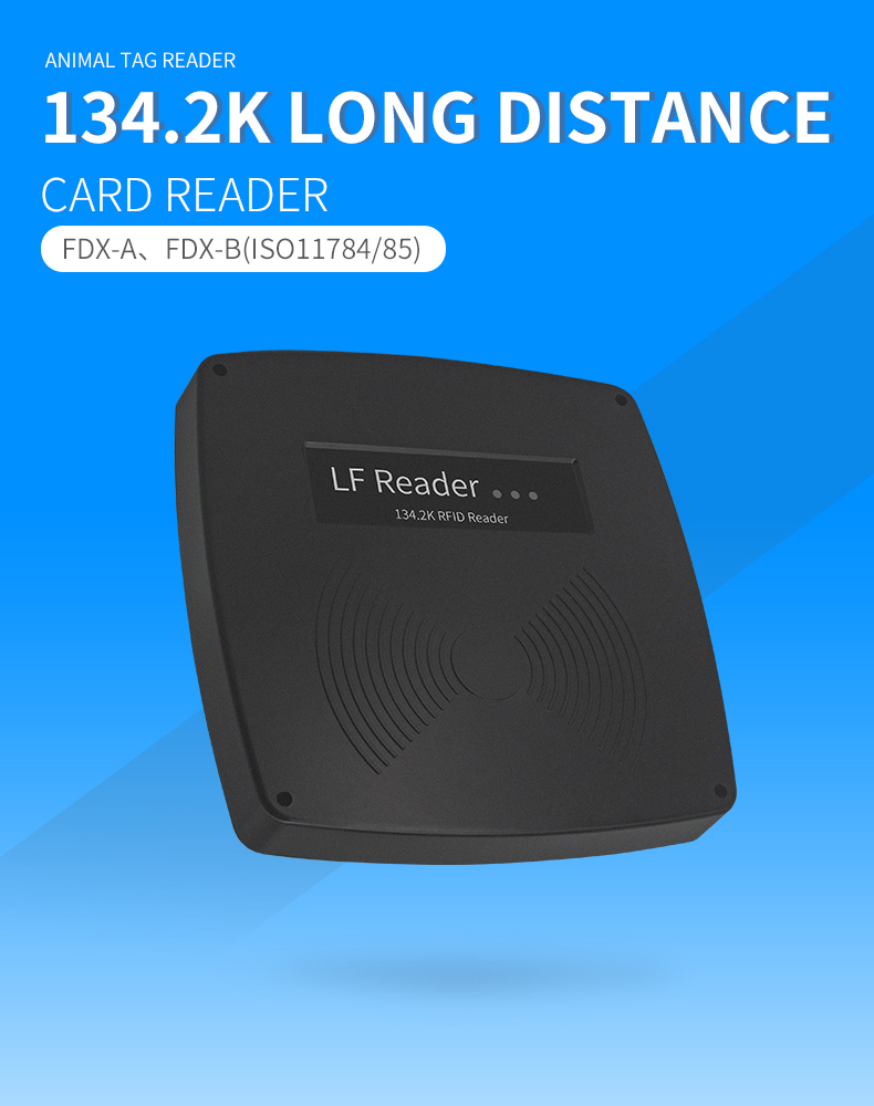 RS232 LF 134.2KHz long range for tracking animal ear tag ISO11784/11785