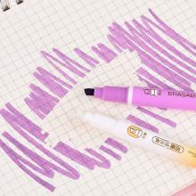 12 Color Chisel Tip Erasable Highlighter Pen Set for Office & Promotion