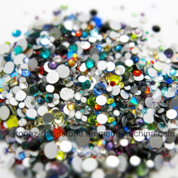 Mixed Color Bag Nail Glitter Crystal Glass Rhinestone Bead (FB-ss10 mixed color)