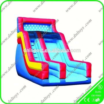 Single lane slip slide swirl shape slides/inflatable dry slides