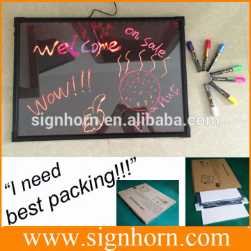 cheap price hand writing board fluorescent board led writing board