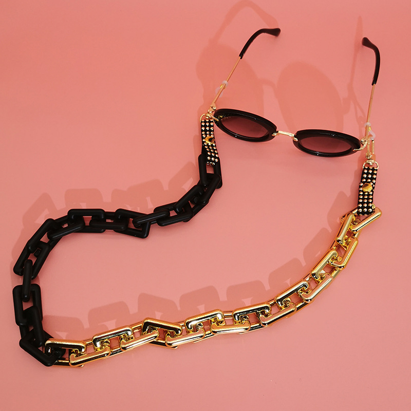 70cm long gold necklace chain glasses matte acrylic eyeglass chains man woman sun glasses chain