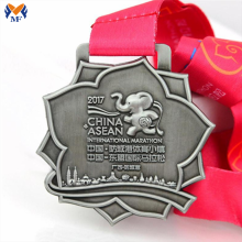 Custom Made Silver Marathon Award Medals