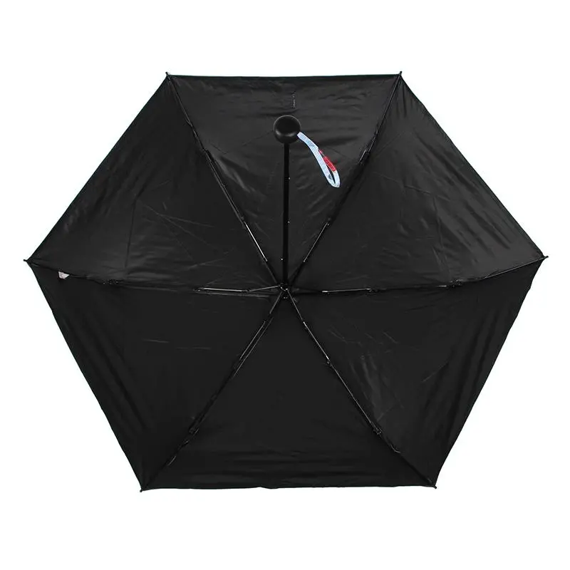 Promotion Black UV Proof Coating 4 Folding Umbrella in Gift Box with Printing
