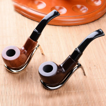 Cross-border hot sale creative fashion classic short wood smoking pipe