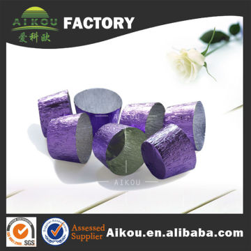 Promotional rigid chocolate foil wrapper with printed logo