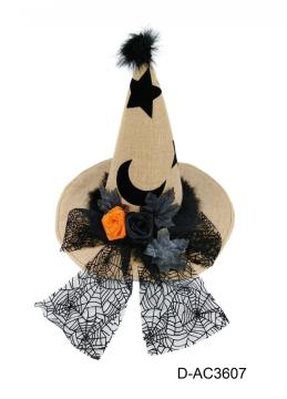 Grey  linen witch hat