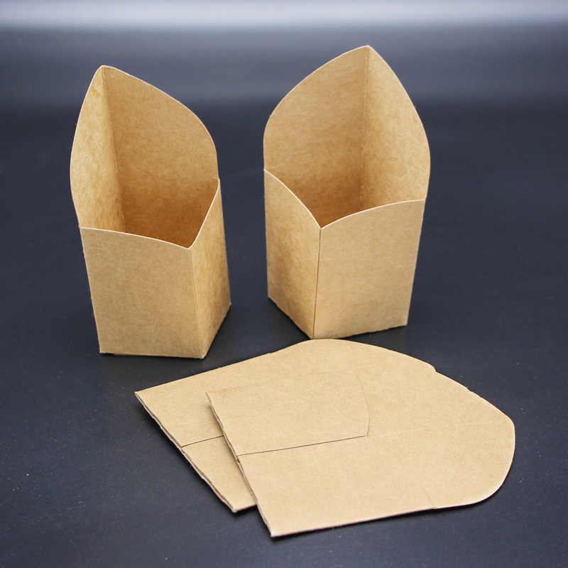 Customized french fries paper box container bag packaging