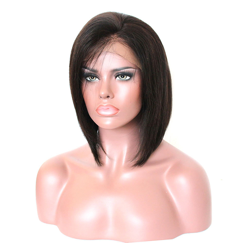 4*4 lace raw hair bob wig, straight human hair wigs wholesale,  lace front indian hair bob wig