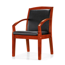 Leather Conference Room Chairs and Office Meeting Chairs in Classic Wood Frame