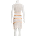 Vente chaude sans manches en tricot festonné crochet robe