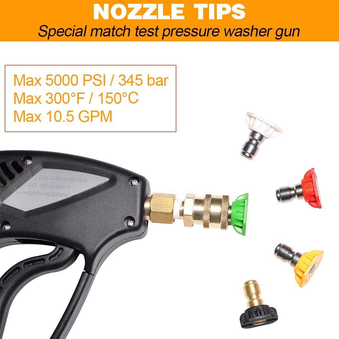 Short Power Spray Gun  M22 Fitting 4000 PSI