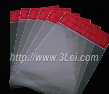 OPP header bag, self adhesive bag, pearl film header bag