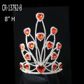 2015 New Fashion Strass Couronne de coeur rouge