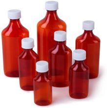 Wholesale Pharmacy Liquid Medicine Bottles: 1oz, 2oz, 4oz Oval Cough Syrups