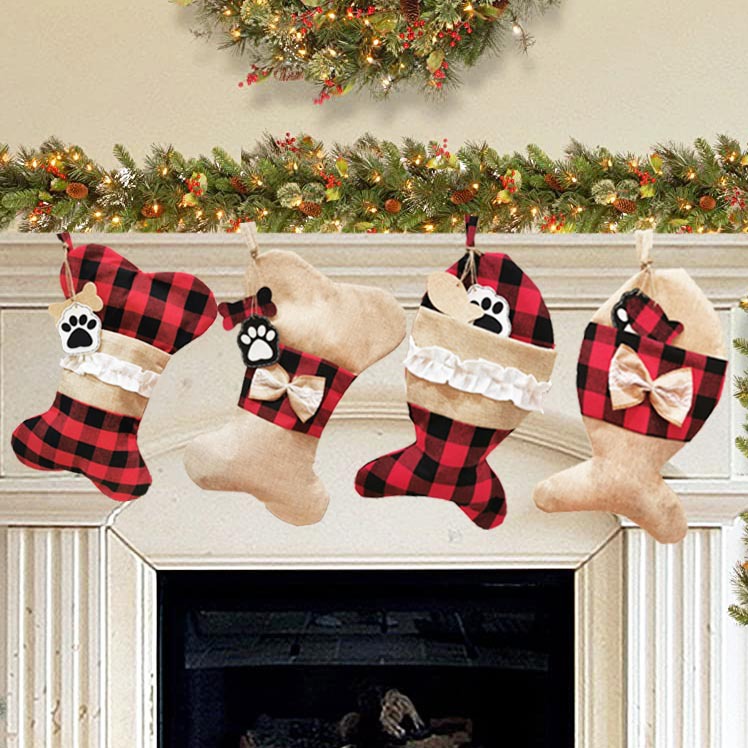 2021New Christmas pet socks Christmas decorations Christmas socks gift bag holiday supplies