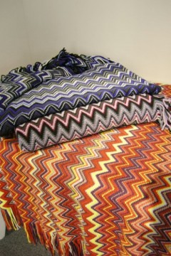 Hf0091 Zigzag Warp Knitted Throw