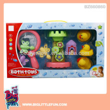 Baby bath toys floating fish and fishing nets