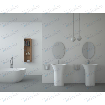 artificial stone vanity sink pedestal, artificial stone vanity sink freestanding BS-8502