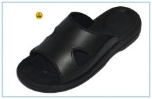 good quality black color PU material PU ESD slippers