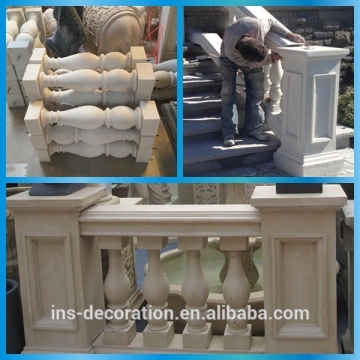 Classical cast stone balustrade
