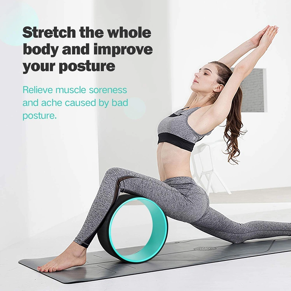 12 in Back Ab Cork Foam Roller Yoga Wheel