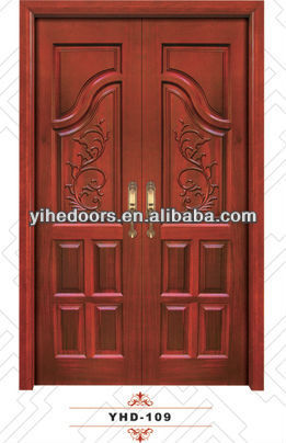 Hand carved solid wood door modern solid wood exterior door