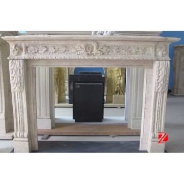 natural stone custom fireplace mantel