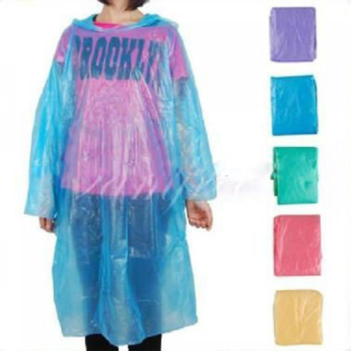 เสื้อกันฝน PE 100% พร้อมเสื้อกันฝนฮูด