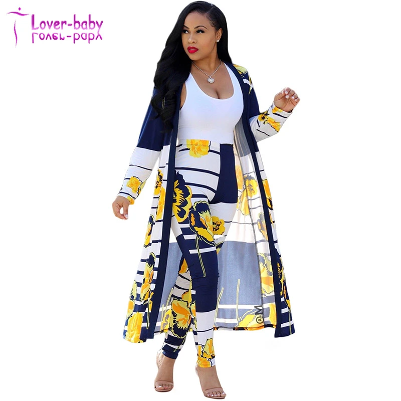 Newest Plus Size Women's Sexy Print Cloak and Pants