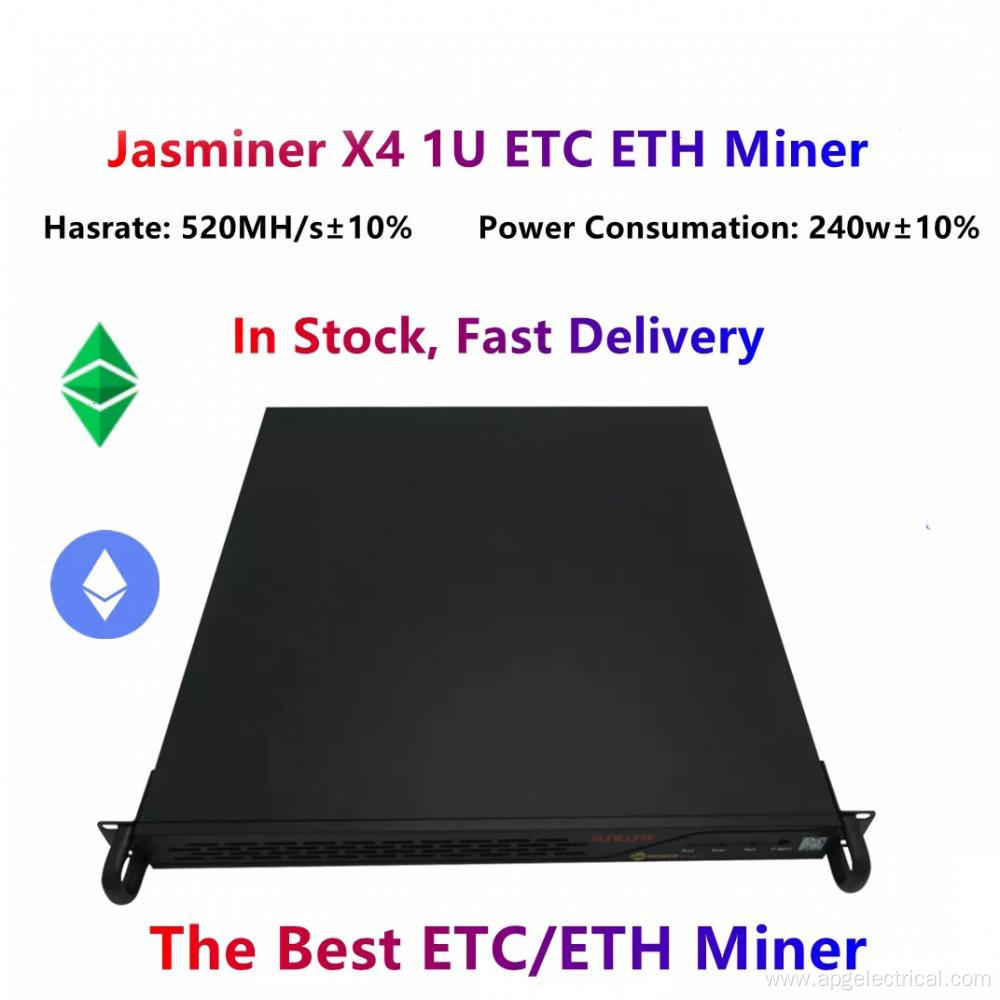 Jasminer X4 1U 520Mh/S Miner ETC/ETHO/ETHW Mining Machine