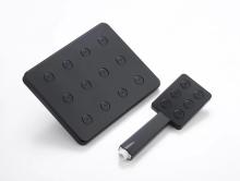 22cm Top Rain 3D Shower Head with Shower Arm Brass Swivel Ball