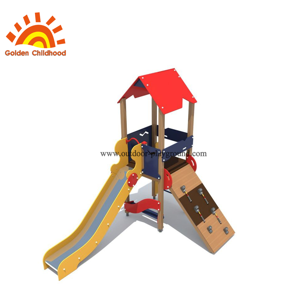 Hpl Climbing Panel Slide Structure For Kids