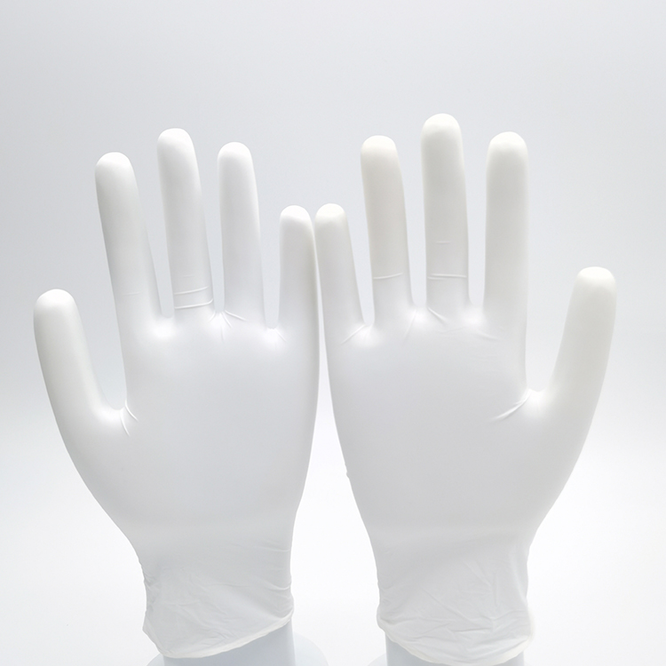 Household Safety Protective Working White Color High Quality Nitrile Gloves White Nitrile Gloves