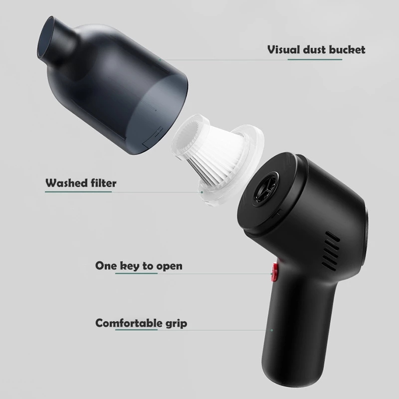 Car Vacuum With Powerful Suction Portable Car Vacuum Cleaner with 120W/8000PA Car Cleaning Deep Cleaning