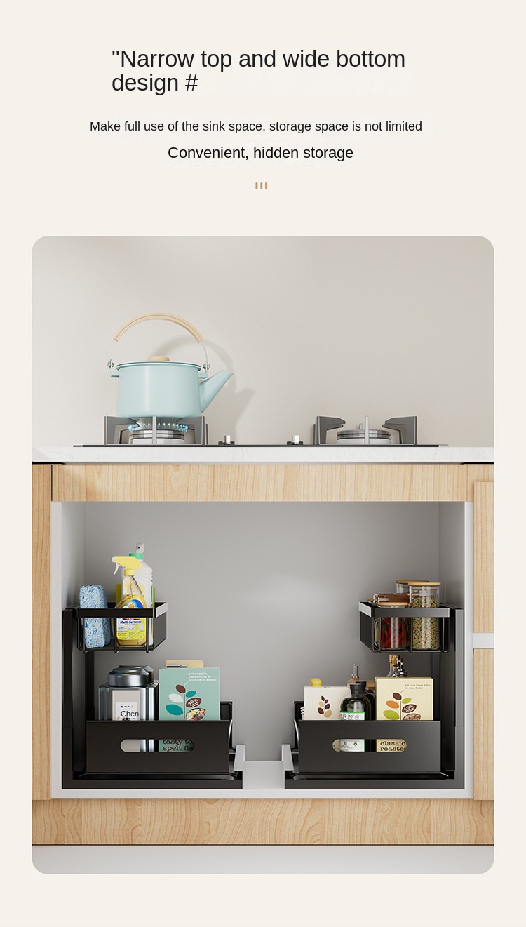 İki Katlı Ayaklı Mutfak Çekmecesi Organizatörü Two-Layer Standing Kitchen Drawer Organizer