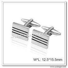 Cuff Links with Three Parallel Enamel Lines