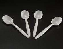 White Disposable Plastic Spoon