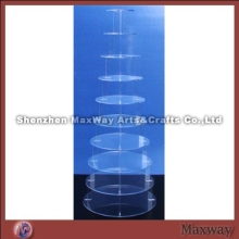 Transparent 10 Tiers Acrylic Cupcake Stand