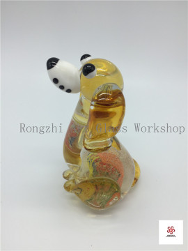 Sitting Dog Glass Sculpture